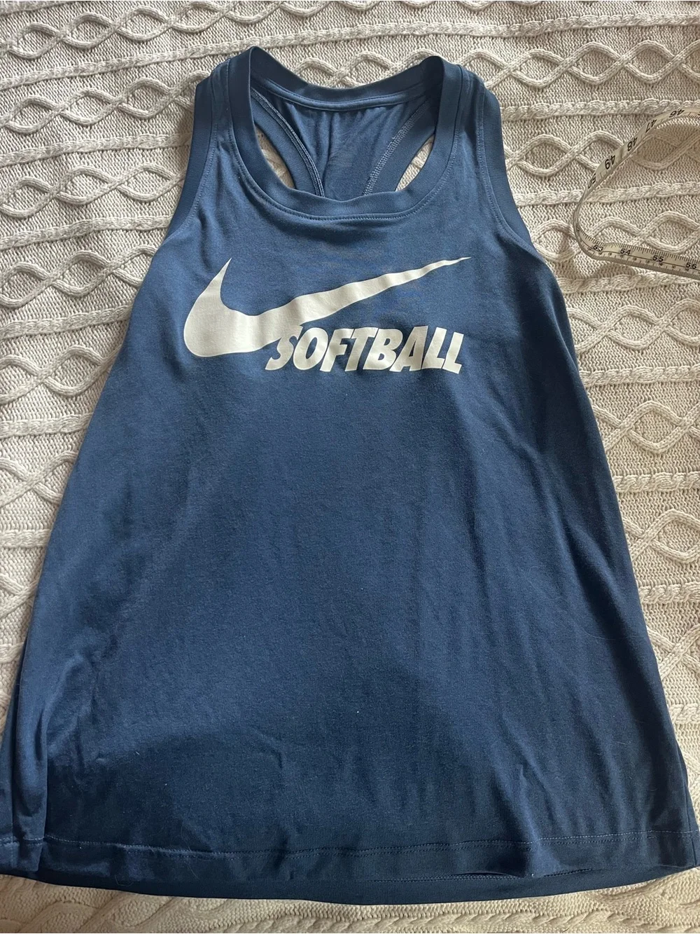 Nike Navy Blue Softball Graphic Racerback Tank Women’s Size XS